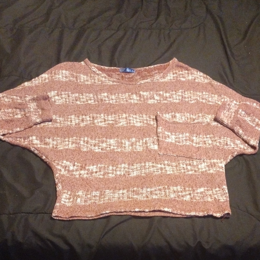 Women's Brown Crew Neck Sweater